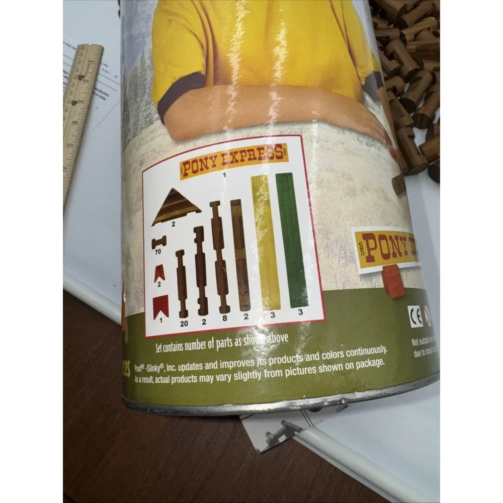 Frontier Logs Pony Express 114 Piece Set‎ By Ideal Timeless Toys Complete